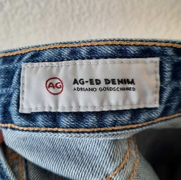 AG 22 Years Landmark Destructed Ex-Boyfriend Distressed Slim Fit Jeans 32 - Picture 4 of 8